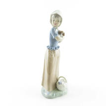 美品 LLADRO リヤドロ NAO 子犬を抱く少女 フィギュリン 女の子 陶器人形 置物 西洋陶磁 SU4787T_画像1