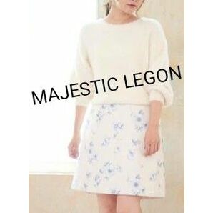 MAJESTIC LEGON 起毛フラワー台形スカート