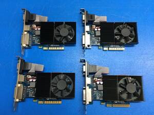 中古 ELSA GEFORCE GT 730 LP×8 1GB GD730-1GEBLS 正常動作品 ４枚セット