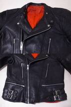 70s80s イギリス ヴィンテージ Real Leather パテッド型 シープスキン UKライダース 38 /ビンテージ40s50s60s ルイスレザー ハイウェイマン_画像4