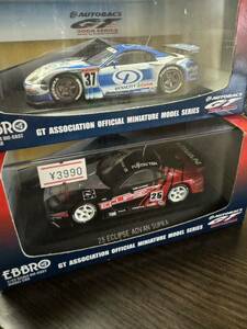 EBBRO 1/43 JGTC 2004シリーズ　スープラ4台セット　エブロ SUPRA WOODONE Tom's、Dynacity、ECLIPSEADVAN、YELLOWHAT 中古品ミニカー