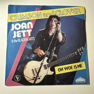 Joan Jett & The Blackhearts - Crimson And Clover☆仏ORIG 7″☆フランスオンリーピクチャースリーブ☆Tommy James のカバー