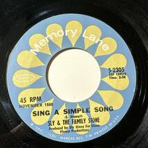 Sly & The Family Stone - Sing A Simple Song/Everyday People ☆US ＲＥ 7″☆FUNK/SOUL☆サンプリング・ネタ_画像3