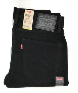 新品タグ付き/9350円を ■Levi'sリーバイス■スキニーSKINNYテーパードデニムブラックストレッチ ジーンズ 84558-0034/31■在庫限り■