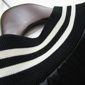 USA製 サイズ XL AUBURN スタジアム ジャンパー ナイロン ジャケット スタジャン ブラック ワンポイント 刺繍 古着 ビンテージ 3D1710の画像7