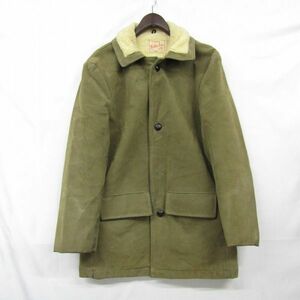 Vintage サイズ 36 Burmasuede フェイク スウェード ジャケット コート 中綿 キルティング カーキ 古着 ビンテージ 3D1902