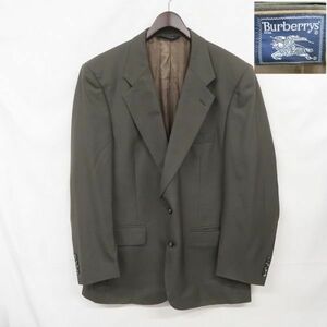 USA製 サイズ L 程度 Burberry テーラード ジャケット ウール 無地 ブラウン バーバリー 古着 ビンテージ 3AU2004