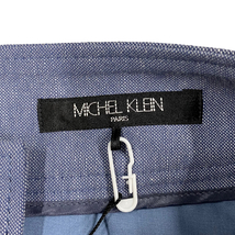 【美品】MICHEL KLEIN ミッシェルクラン ワイドパンツ ボトムス 長ズボン ポリエステル コットン リネン ライトブルー系 [サイズ 40]_画像5