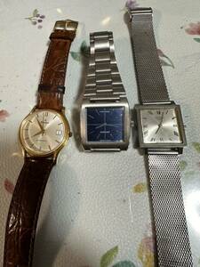 LONGINES,BULOVAレディース,メンズ手巻き,自動巻き腕時計3点まとめジャンク品管理番号12-53