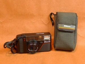 l163 ジャンク Nikon AD3 35ｍｍ 1:2.8 コンパクトフィルムカメラ ケース付き サイズ：約 幅13×高さ7×奥行3.5ｃｍ /60