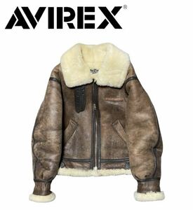  strongest jacket [AVIREX] with logo B-3 mouton 