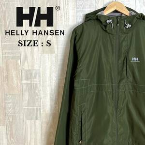 M3310 HELLY HANSEN ヘリーハンセン　ウィンドブレーカー　Sサイズ　オリーブグリーン　メンズ　アウター　上着　羽織　ジップアップ