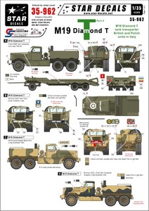 スターデカール 35-962 1/35 M19 ダイアモンド 戦車運搬車 # 2 イギリス,自由ポーランド軍 イン イタリア