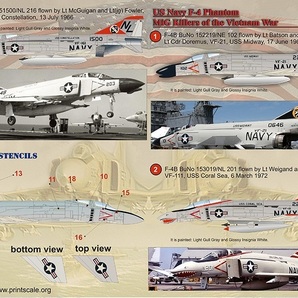 プリントスケール 72-058 1/72 アメリカ海軍 F-4 ファントムII ミグキラー Part 1の画像1