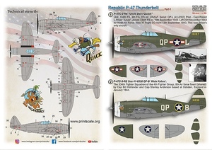 プリントスケール 48-178 1/48 リパブリック サンダーボルト P-47 Part1 (C-2, C-5)