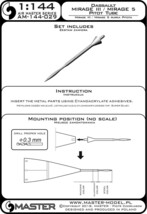 マスターモデル AM-144-029 1/144 ダッソー ミラージュIII および ミラージュ5 ピトー管_画像3