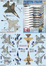 DXMデカール DXM-31-4163 1/48 HAF/アメリカ海軍/空軍 F-16C ファイティング・ファルコン コレクション #2_画像2