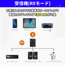  トランスミッター レシーバー Bluetooth ワイヤレス ブルートゥース 送信機 受信機 イヤホン ヘッドホン スピーカー オーディオ テレビ _画像5