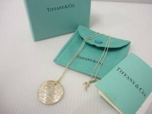 4026【美品】TIFFANY&Co. ティファニー 925 メダル ネックレス ペンダント 布袋付 箱 9.3ｇ