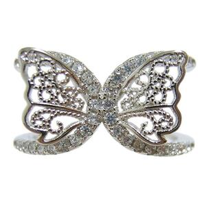 [ Cubic Zirconia ]te The Yinling g ring butterfly butterfly 