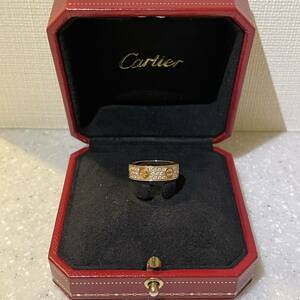 Cartier カルティエ ラブリング ダイヤ 指輪 PG 外箱 あり12号 52