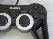 ELECOM/エレコム 12ボタン高耐久USBゲームパッド JC-U3312SBK ブラック PS系ボタン配列 ゲームコントローラ USB 動作確認済み#MH00189_画像3