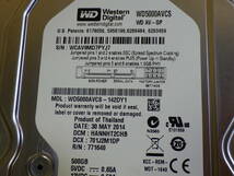 Panasonic DIGA ブルーレイレコーダー DMR-BWT560 から取外した 純正 HDD 500GB WD5000AVCS 動作品保証#MH00416_画像2