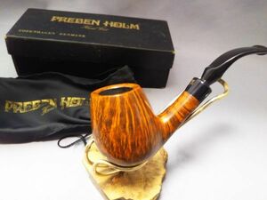 安値スタート！ 未使用　巨匠プレーベン・ホルム　Preben Holm HANDMADE IN DENMARK 美ストレートグレイン　70年代　箱・布袋つき