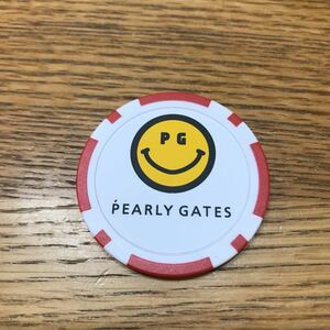 パーリーゲイツ　PEARLY GATES ゴルフボールマーカー　赤系　未使用品　送料込