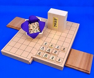 将棋セット　新桂1寸スライド将棋盤セット(将棋駒黄楊上彫駒)【囲碁将棋専門店の将碁屋】