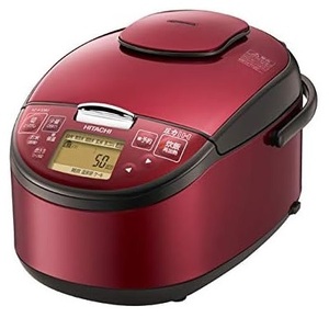 ○未使用品/箱なし○日立 HITACHI 圧力IH炊飯器 5.5合炊き RZ-H10BJ レッド〇蒸気セーブ〇