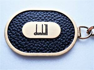 Dunhill ダンヒル ロゴ　キーホルダー　キーリング　小物　ゴールドカラー　ブラック　イタリア製　USED 
