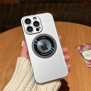 iPhone14pro用強化ガラス製カメラ　　　　　　　　　　　　保護ケース　シルバー