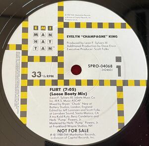 プロモ盤Evelyn Champagne King / Flirt 12inch盤 その他にもプロモーション盤 レア盤 人気レコード 多数出品。