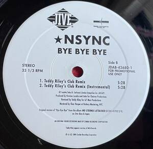 プロモ盤 ★NSYNC / Bye Bye Bye (The Teddy Riley Remixes) 12inch盤 その他にもプロモーション盤 レア盤 人気レコード 多数出品。