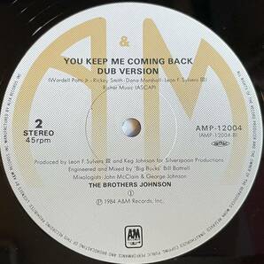 Brothers Johnson / You Keep Me Coming Back 12inch盤 その他にもプロモーション盤 レア盤 人気レコード 多数出品。の画像3