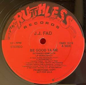 プロモ盤J.J. Fad / Be Good Ta 12inch盤 その他にもプロモーション盤 レア盤 人気レコード 多数出品。