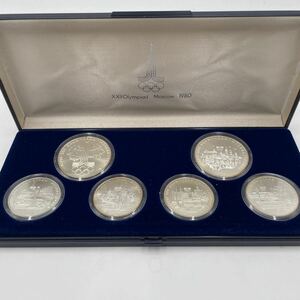 k562 1980年 モスクワオリンピック 記念メダル 銀貨 6枚セット ケース付 記念コイン 記念銀貨
