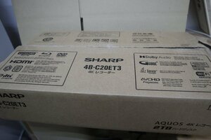 美品 SHARP 4B-C20ET3 4Kレコーダー　２TB AQUOS　ブルーレイ