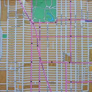 【AIKU-YA】ニューヨーク 地図 マンハッタン 1985年版 ジャンクジャーナル素材にも コラージュ アメリカ