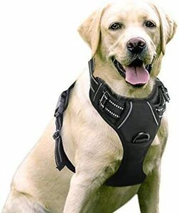 サイズ: Lサイズ x 1_ブラック 犬 ハーネス 大型犬 20-32KG ソフト かわいい 犬用胴輪 引っ張り防止 負担が少な