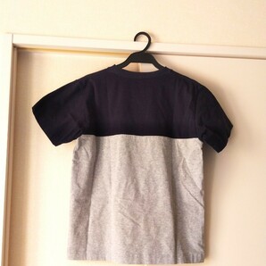 数回使用☆THE NORTH FACE☆ノースフェイス☆S/S 2 Tone Pocket Tee☆定価6050円☆S☆Tシャツ☆ポケットにロゴのタグ☆ネイビー系×グレーの画像2