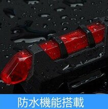 自転車 用 テールランプ テールライト USB 充電式 明るい 警告灯 バックライト 充電 事故防止 高輝度 防水 安全 テール リアライト_画像3