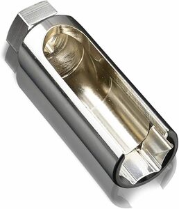 大口タイプ O2センサーソケット 22mm 差込角3/8(9.5mm) 全長80mm 脱着工具 交換 オキシゲン ラムダ 排気 センサー マフラー 触媒