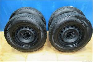 ★★5586★ダンロップ・195/80R15 スタッドレス・2020年・ハイエース200系純正・J15×6J・穴6・PCD139.7・スチールホイール4本★★