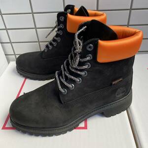 timberland × PORTER WORK BOOTS 26 ブラック オレンジ ティンバーランド × ポーター ワークブーツ ウォータープルーフ ヌバックレザー