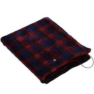 [ new goods free shipping ] mountain . electric rug shoulder .. poncho USB blanket check pattern red YHK-US40(BC)