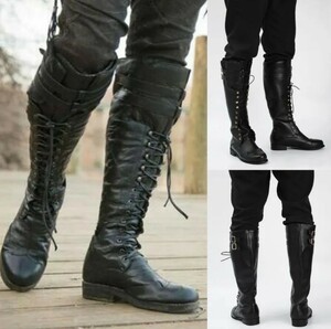 [ free shipping ]kau Boy western boots long boots knee high boots retro 24cm~29cm/ size selection possible 