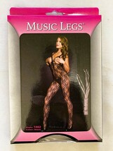 MUSICLEGS　1462　BLACK　オープンバスト＆クロッチ ストレッチレース ボディストッキング_画像2