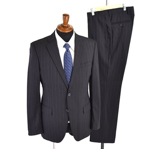 4TA031] Durban D'URBAN 2. button single suit A5 / M dark gray stripe cuffs 4..no- tuck made in Japan L110606-99-016